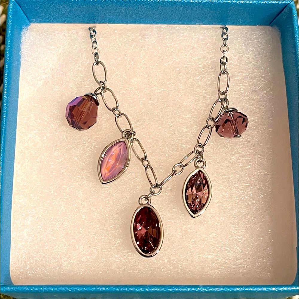 Windfall Necklace, Rhodium Plating